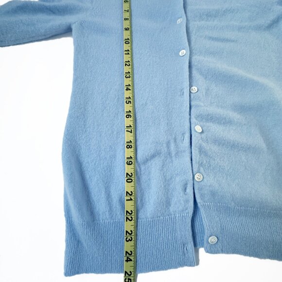 Jennie Liu Cashmere Crystal Blue Cardigan Sweater Size SMALL Msrp $159 - Picture 5 of 7